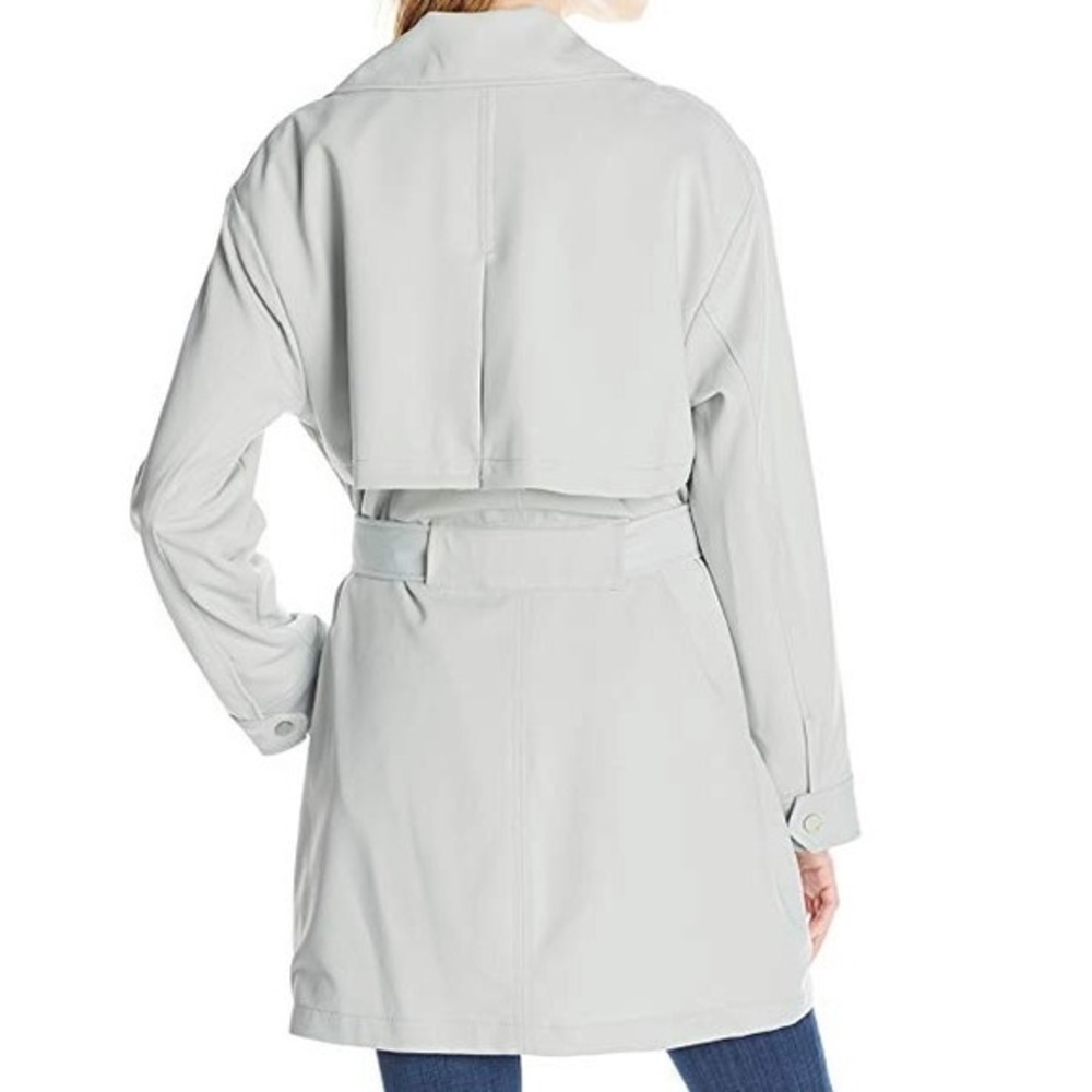 7 for All Mankind Asymmetrical drape trench coat - Picture 2 of 5